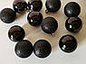 Набір новорічних ялинкових кульок 4см, чорний. 12 шт, фото 2