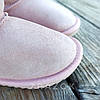 Останній розмір 31  Натуральна замша уги UGG рожеві з бантиком на дівчинку черевички-танцюжки, фото 3