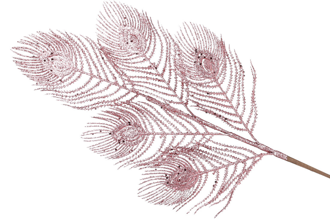 Декоративна гілка Перо Павича(5 шт) 69см, колір -рожевий - 12 шт УПАКОВКА ТОВАР ВІД ВИРОБНИКА