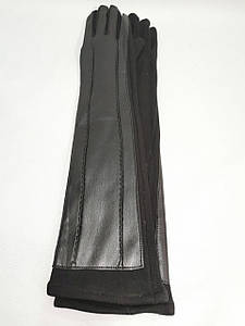 (55 cm) Довгі трикотаж зі шкіри жіночі рукавички лише гуртом
