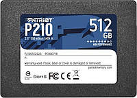 Твердотельный накопитель 512Gb, Patriot P210, SATA3, 2.5", 3D TLC, 520/430 MB/s (P210S512G25)