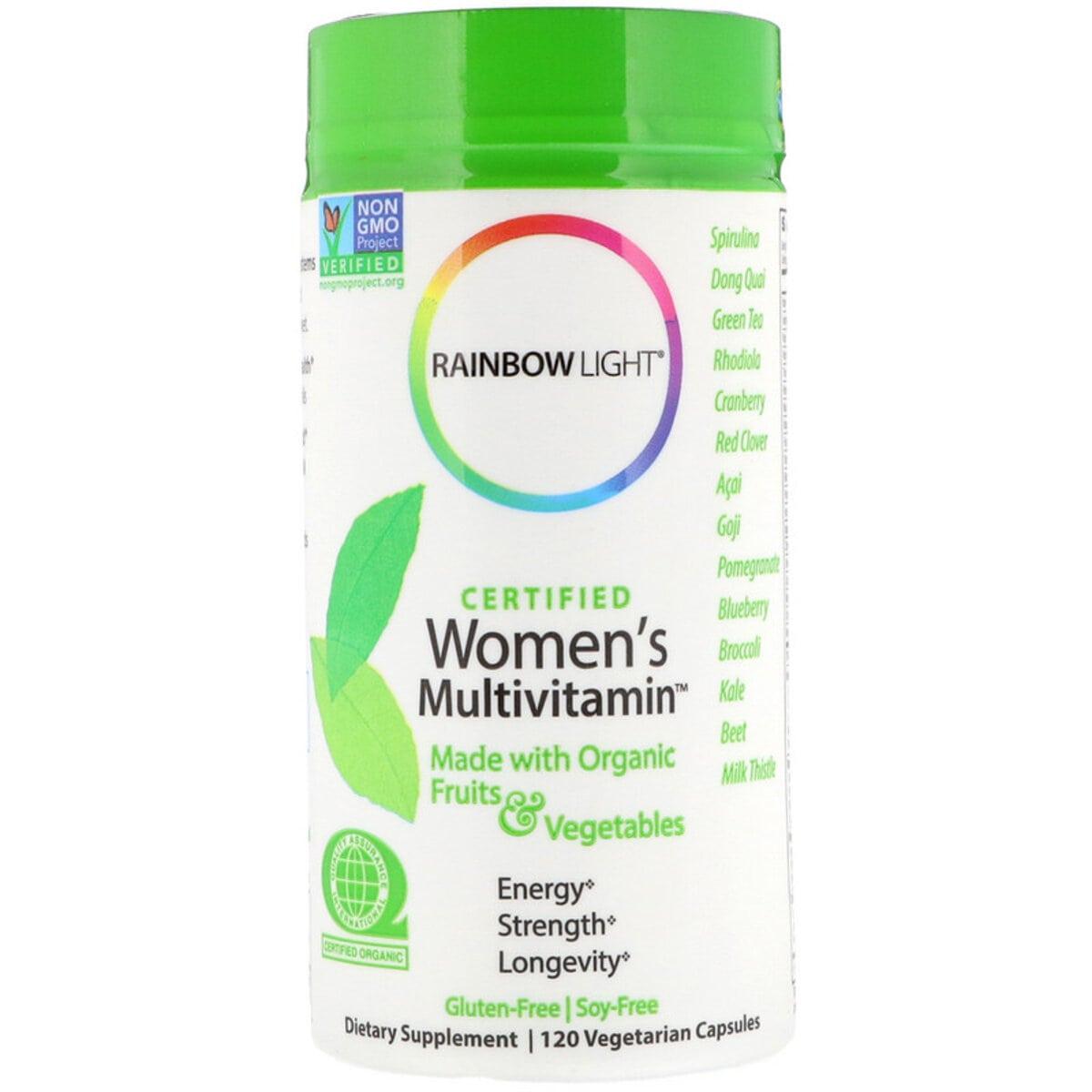 Вітаміни для жінок, Сертифіковані, Certified women's Полівітаміни, Rainbow Light, 120 вегетаріанські капсули