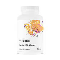 Натуральная добавка Thorne Betaine HCL & Pepsin, 225 капсул