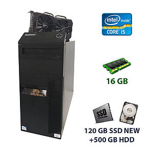 Lenovo ThinkCentre M82 Tower / Intel Core i5-3470 (4 ядра по 3.2 - 3.6 GHz) / 16 GB DDR3 / 120 GB SSD NEW+500, фото 1