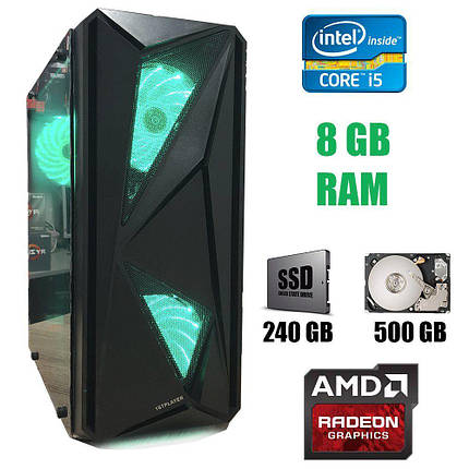 1st Player F4-A1 New / Intel Core i5-4460 (4 ядра по 3.2 - 3.4 GHz) / 8 GB DDR3 / New 240 GB SSD+500 GB HDD / Radeon RX 570 4GB / БП 450W Corsair, фото 1