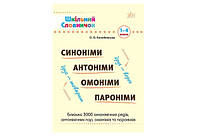 Шкільний словничок СИНОНІМИ, АНТОНІМИ, ОМОНІМИ, ПАРОНІМИ 1-4 класи Укр (Ула)