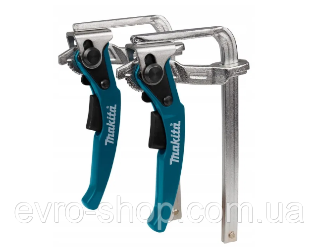 Струбцина Швидкозатискний Makita 199826-6 для шин (Festool) 2 штуки, фото 1