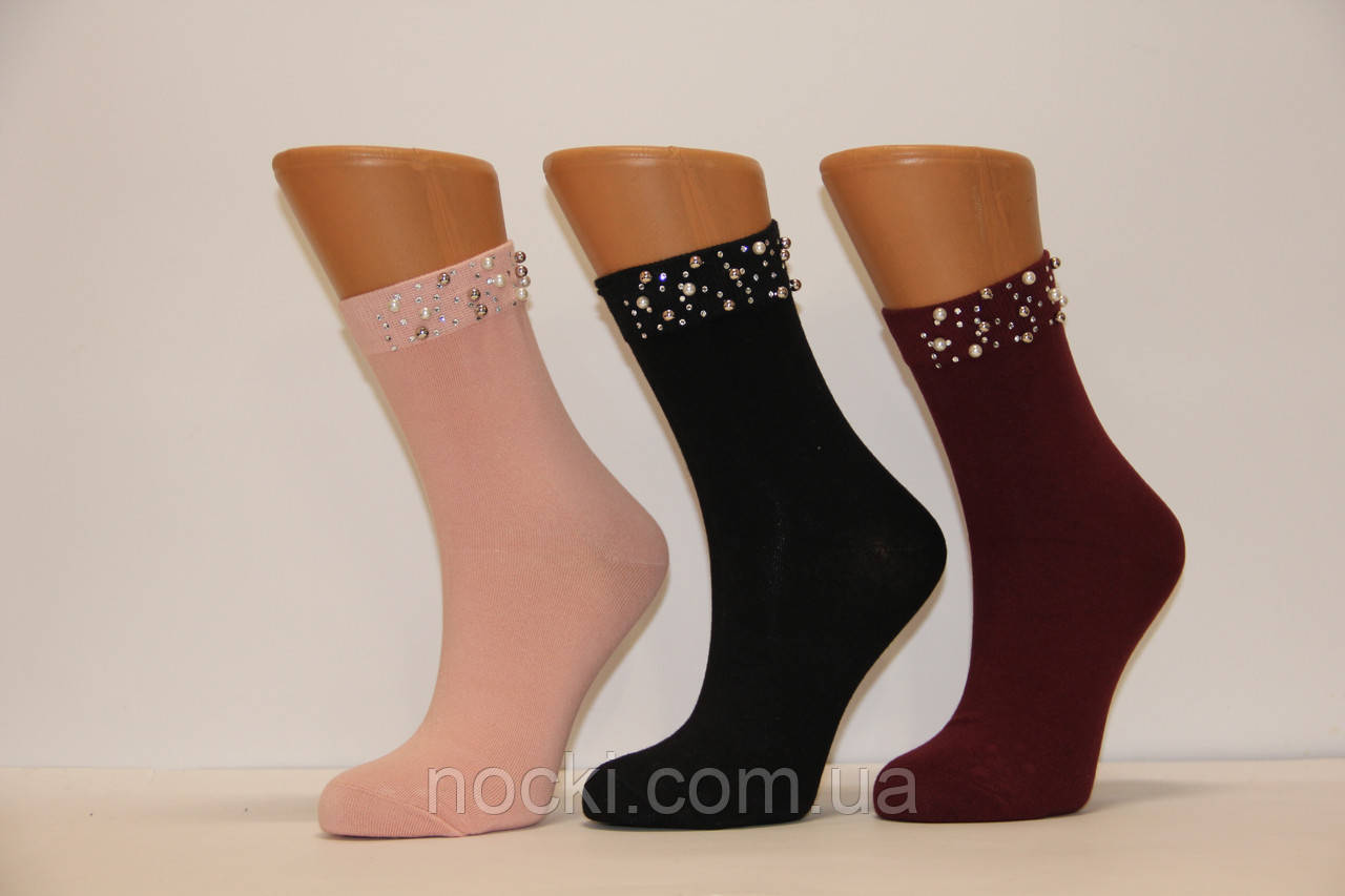 Жіночі шкарпетки високі з камінням Y210,212 ЗОЛОТО 37-42 Y212-2 камені на резинці