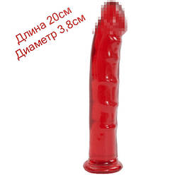 Фалоімітатор Doc Johnson Jelly Jewels - Dong with Suction Cup - Red 20см на 3,8см