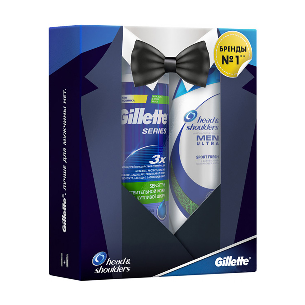 Подарунковий набір Head & Shoulders (Шампунь Head & Shoulders + Піна Gillette) (8001090953155)
