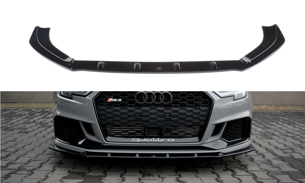 Спліттер Audi RS3 8V Sedan тюнінг обвіс губа спідниця елерон (V1)