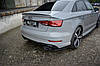 Бічні ікла Audi RS3 8V Sedan тюнінг обвіс дифузор заднього бампера, фото 3