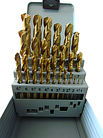 Набір свердел по металу VULKAN HSS TiN (1-13мм, 25шт)