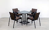 Комплект меблів для літніх кафе "Парма" стіл (80*80) + 2 стільці Венге, фото 2