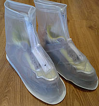 Водонепроникні чохли-бахіли для взуття від дощу і бруду розміри 43-44 білі