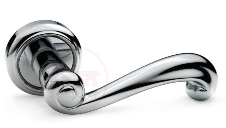 Итальянская дверная ручка Fadex Riccio хром полированный (Италия) - фото 1 - id-p1261418380