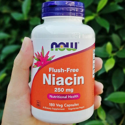 Ніацин NOW Flush-Free Niacin 250 мг 180 капс, фото 3