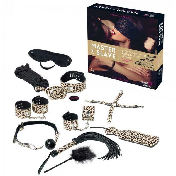 Набір БДСМ 10 предметів Master & Slave, Leopard