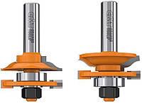 Набор фрез филенчатых (для мебельной обвязки) CMT 44,4х18-22х71хмм хв.12мм (арт. 991.501.11)