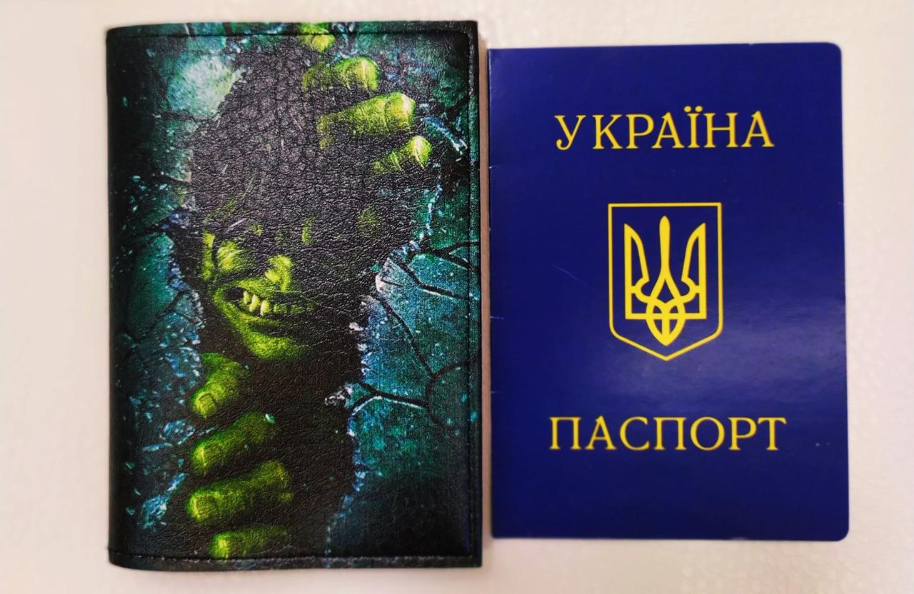 Обложка на биометрический, заграничный или внутренний паспорт с принтом