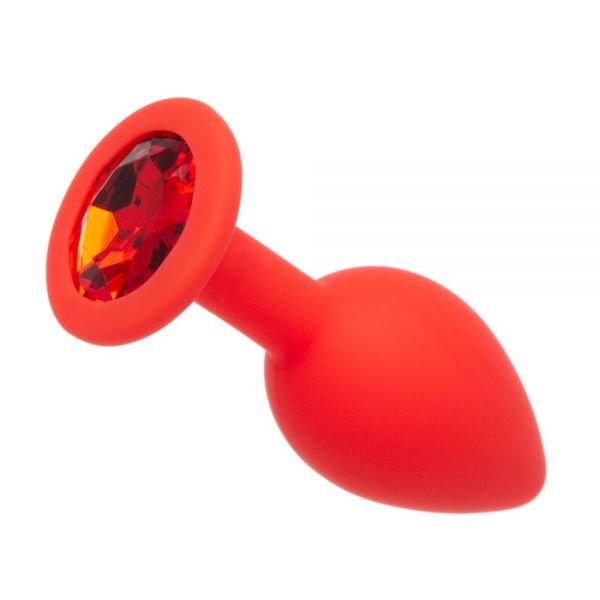 Анальна пробка Red Silicone Red,S, 28 мм, фото 1