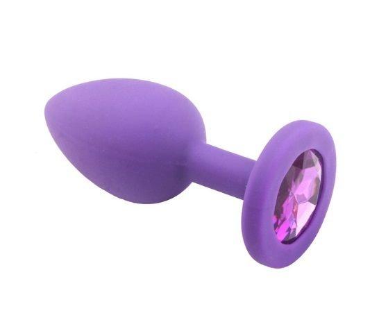 Анальна пробка Purple Silicone Light Violet, 28 мм, фото 1