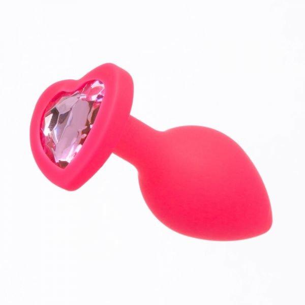 Анальна Pink Silicone Heart Light Pink, S, фото 1