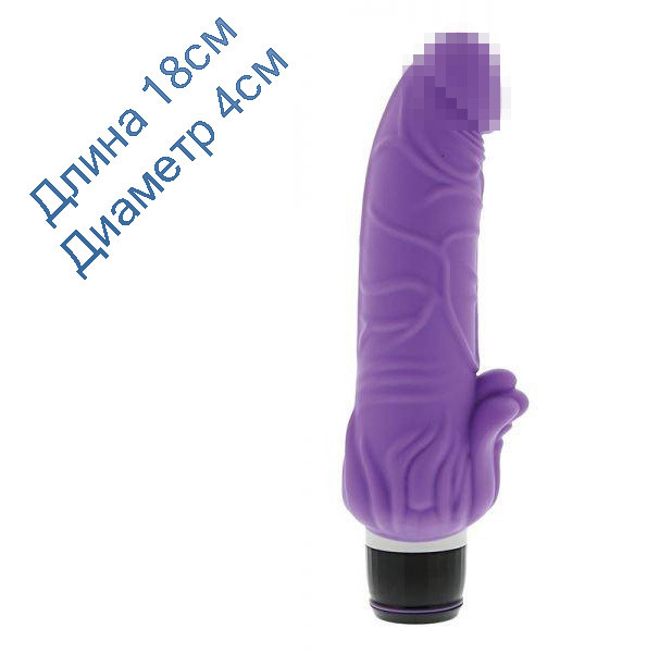 Вібратор для сексу фіолетовий PURRFECT SILICONE CLASSIC 7INCH, PURPLE