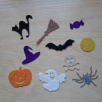 Набір із фетру Хеловін. (10 тематичних прикрас)