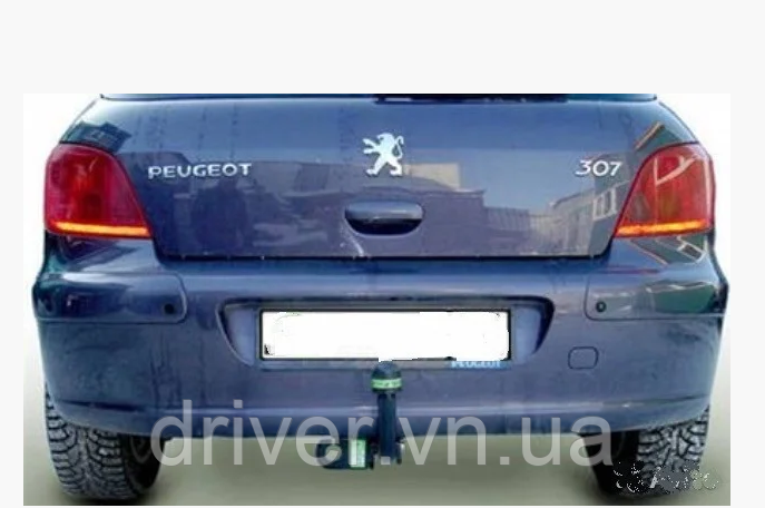 Фаркоп PEUGEOT 307 хетчбек 2001-2007. +електропакет, гак зйомний, фото 1