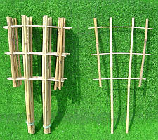 Стійка для квітів бамбукова 3-ступенева висота від -45 см, до 60 см.
