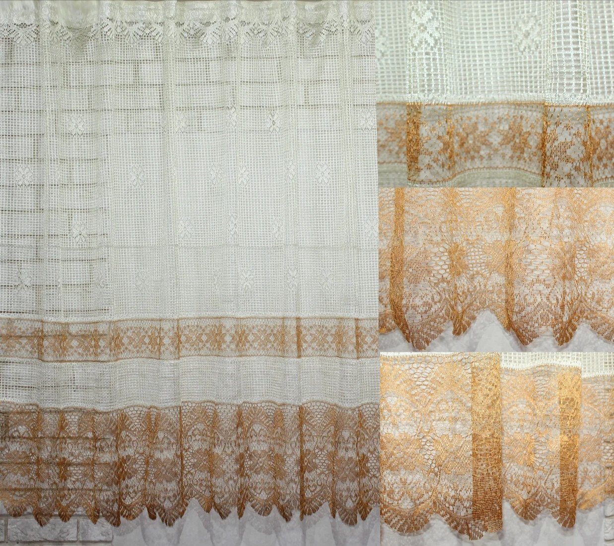 Тюль Сетка, Цвет Крем с Золотистым, Код 612т — Купить Недорого на Bigl ...