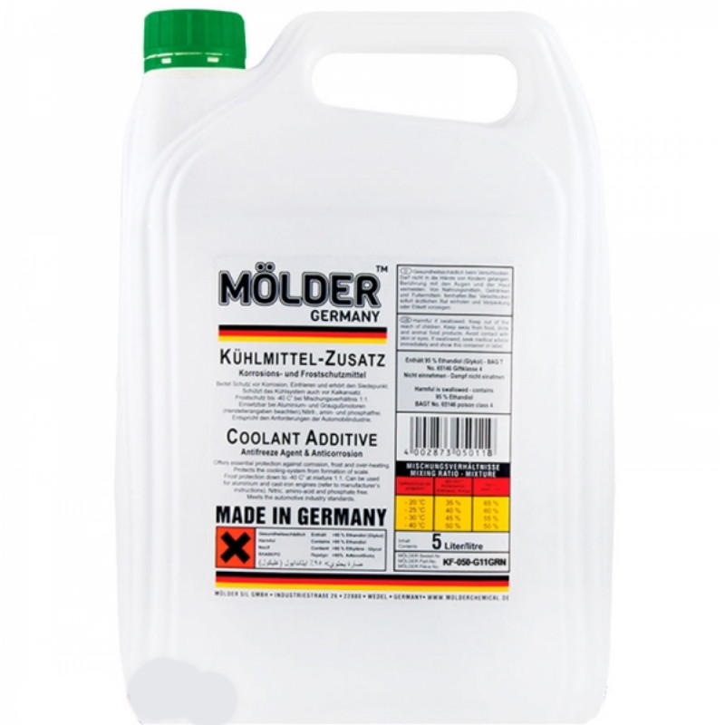 Антифриз зелений концентрат 5 л. "MOLDER" G11