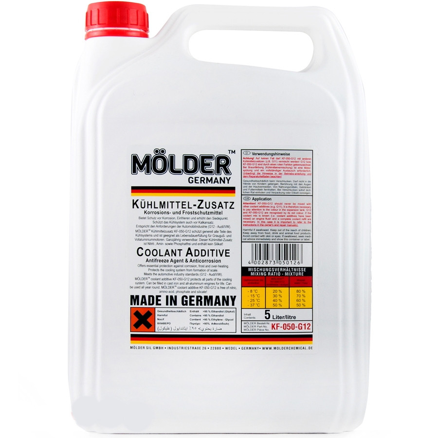 Антифриз червоний концентрат 5.0 л. "MOLDER" G12