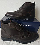 TODS чоловічі черевики! броги оксфорд на шнурівці натуральна шкіра напівчеревики демісезон коричневі 40,43, фото 8