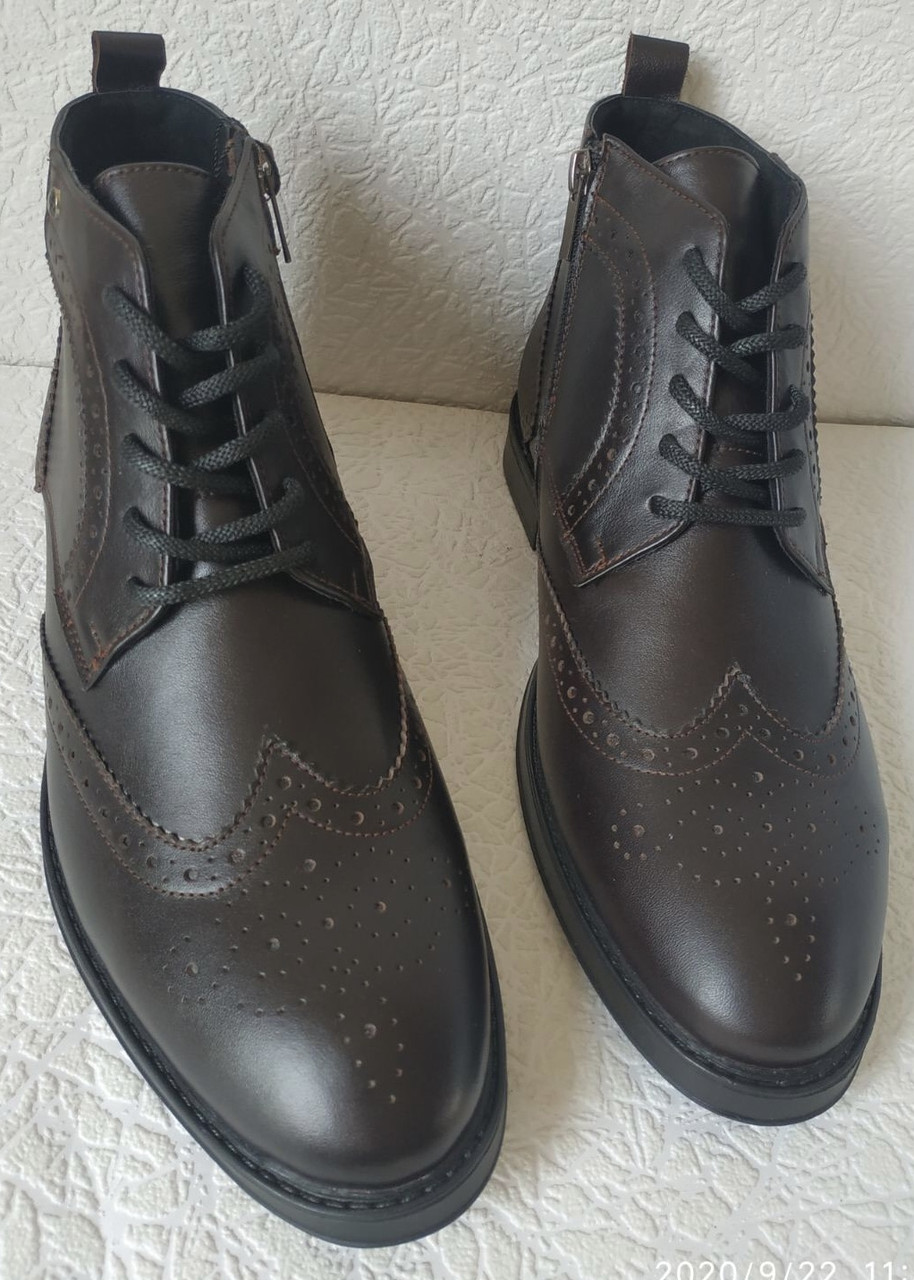 TODS мужские ботинки! мужские броги оксфорд на шнуровке натуральная кожа полуботинки демисезон коричневые - фото 6 - id-p1261621640