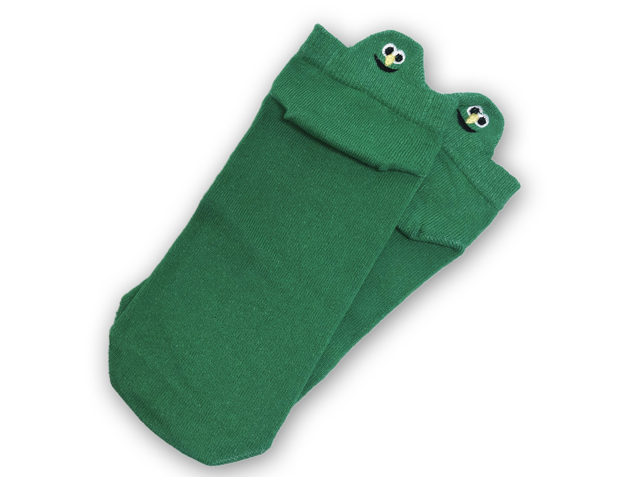 Шкарпетки Neseli короткі зелені смайли , One size (37-42)