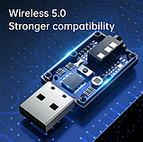 USB Bluetooth 5.0 аудіо приймач, передавач, міні стерео Bluetooth, AUX RCA USB, 3,5 мм роз'єм для ТВ, фото 8