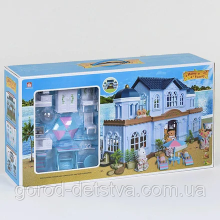 Ігровий набір Тварини флоксові Happy Family з будиночком 012-11, фото 1