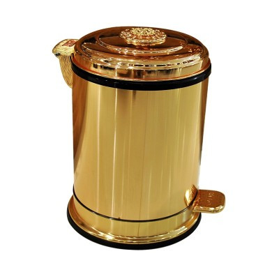 Ведро для мусора с доводчиком LUX Deco Золото, 6л (554461) DMA