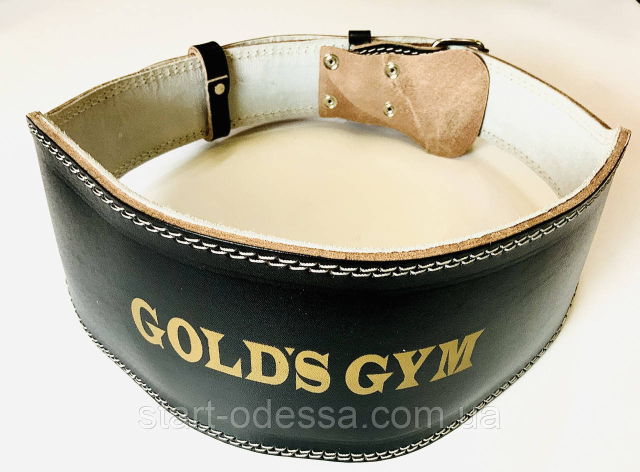 Ремінь для важкої атлетики gold's GYM шкір/зам р.S,М, XXXL шириною 15 см. на пряжці