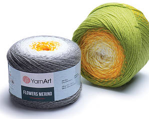 YarnArt Flowers Merino (Фловерс Меріно) 25% - вовна, 75% - акріл