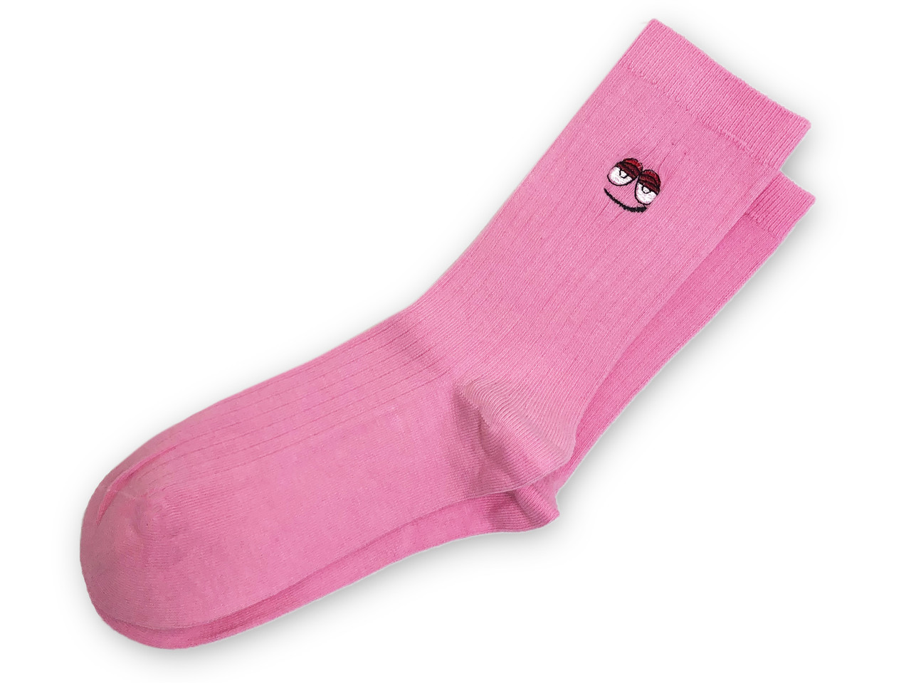 Шкарпетки з вишивкою Neseli Daily, Рожеві зі смайлами, One Size (37-42)
