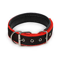 Ошейник для собак Taotaopets 177701 Black-Red L двухслойный регулируемый