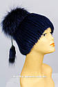 Шапка жіноча з хутра норки, фото 2