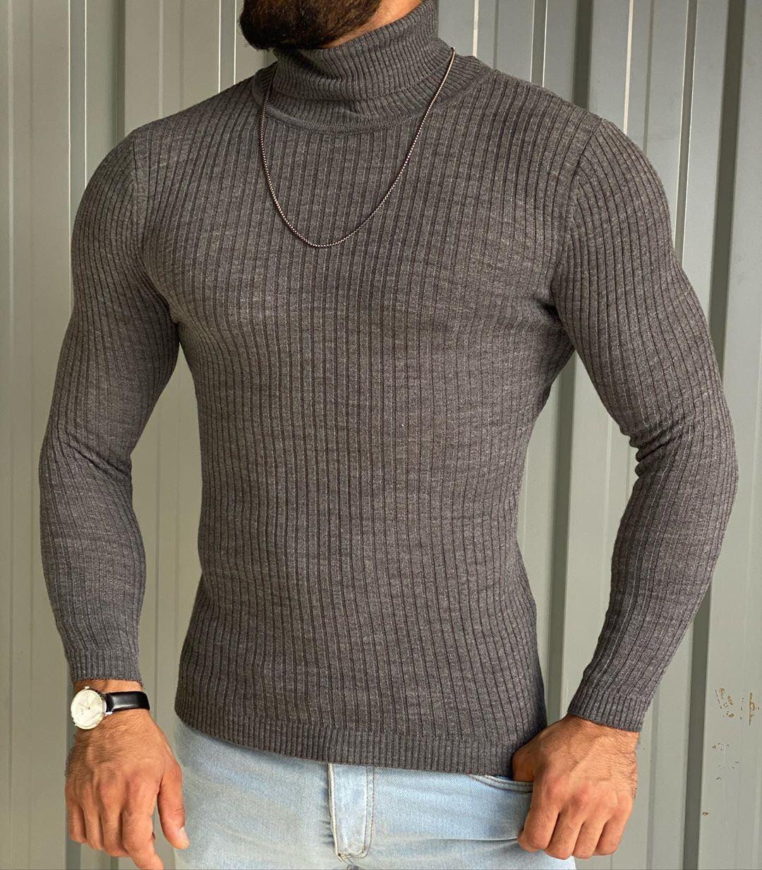 Чоловічий светр сірий 544-41