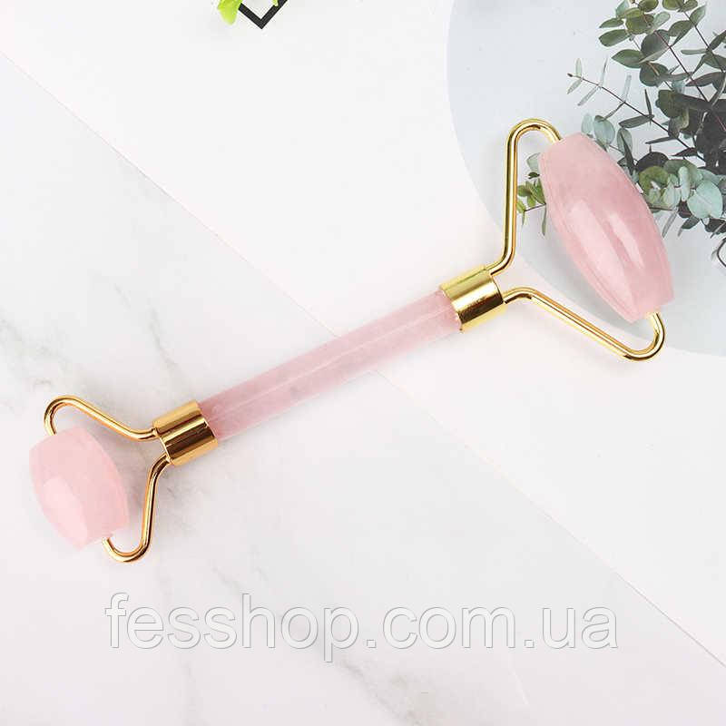 Масажний ролик з рожевого кварцу JADE ROLLER