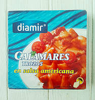 Консервы кальмары в американском соусе Diamir En Salsa Americana 266г/168г (Испания)
