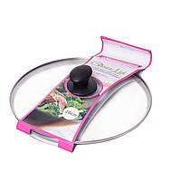 Кришка скляна 26см з металевим обідком