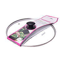 Кришка скляна 32см з металевим обідком